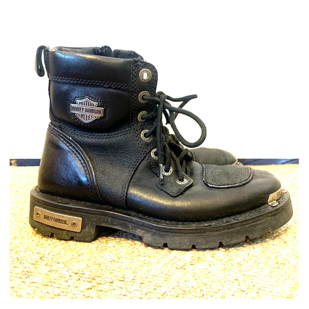 Steel-toe Combat Motorcycle Boots